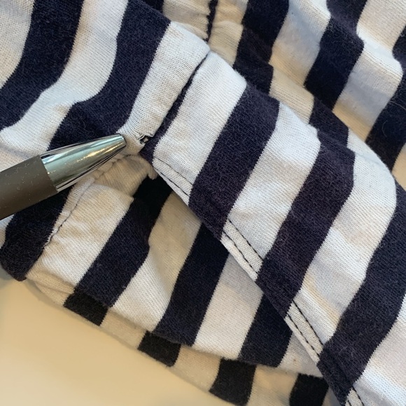 Banana Republic Blue and White Striped 3/4 Sleeve Tunic Top Women’s XL - Picture 7 of 8